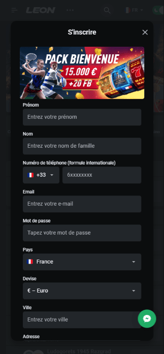S'inscrire à Leon-Casino Connexion et login à Leon1 casino avec jeux en ligne